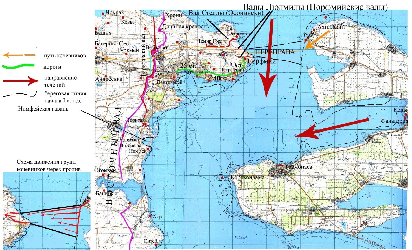Карта глубин Керченского пролива подробная